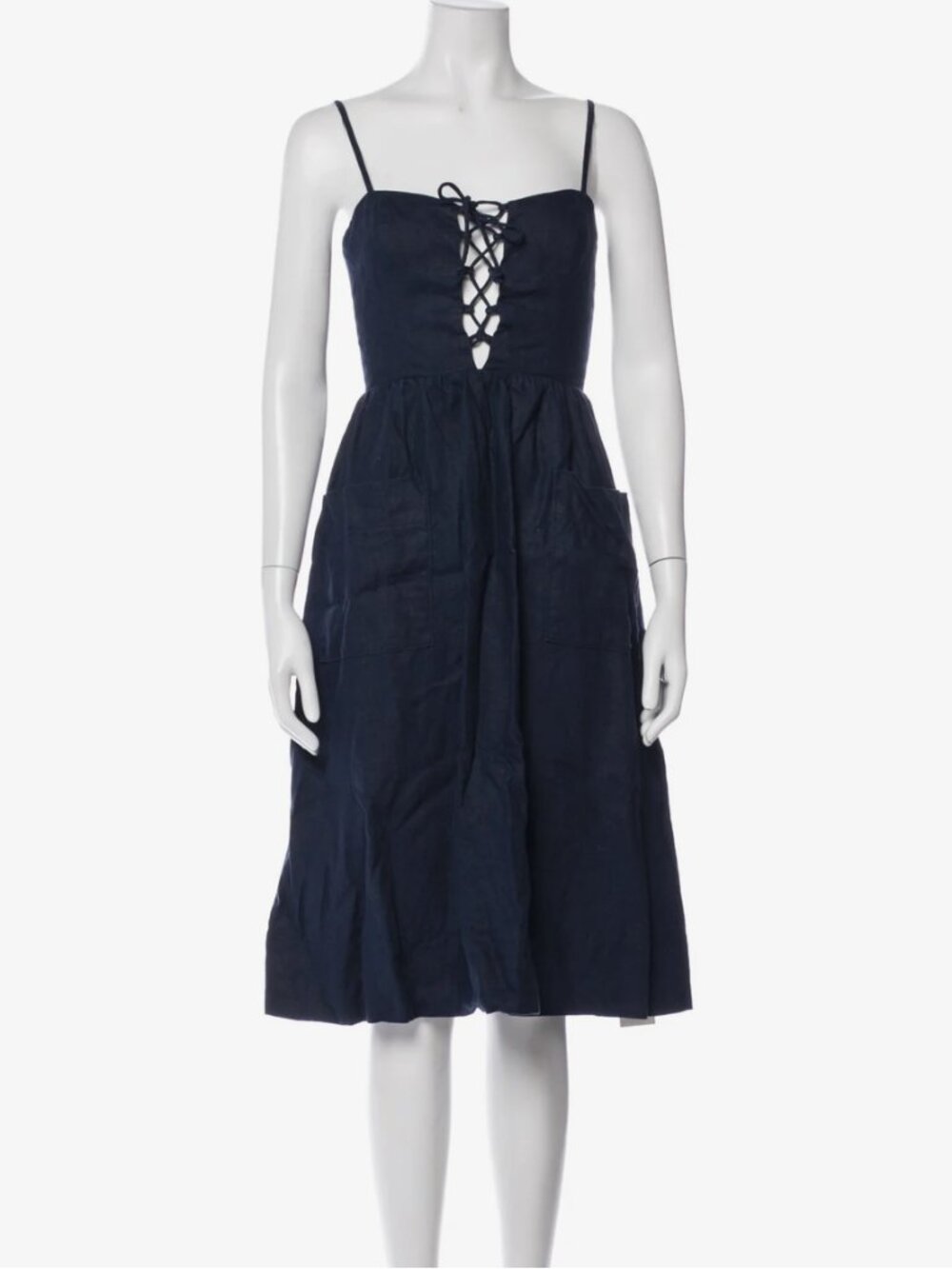 Reformation Linen Midi Length Dress